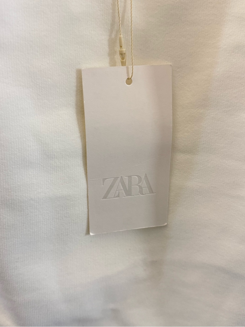 Zara White Ribbed Scoop-Neck Bodysuit - Picture 3 of 4